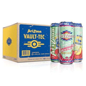 AriZona x Fallout Green Tea Energy Drink, 12pk 22 fl oz Variety Pack - 3 Flavors with 234mg Natural ...
