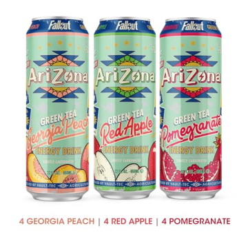 AriZona Fallout Green Tea Energy Drink 12pk Variety Pack