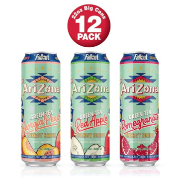 AriZona Fallout Green Tea Energy Drink 12pk Variety Pack