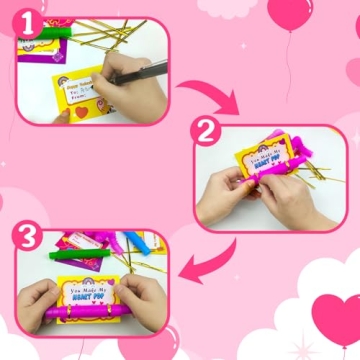 Fun 24 Pack Pop Tubes and Valentine Cards for Kids