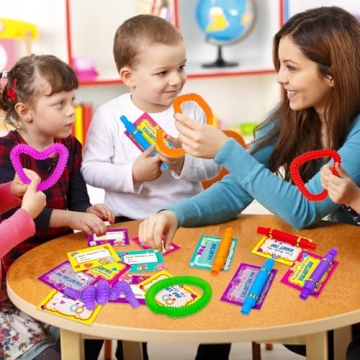 Fun 24 Pack Pop Tubes and Valentine Cards for Kids