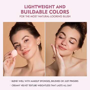 Matte Cream Blush, 9 Colors Lightweight, Long Lasting, and Natural Flush Makeup for Cheeks (08)