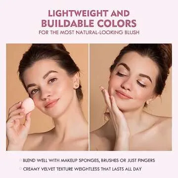 Matte Cream Blush, 9 Colors Lightweight, Long Lasting, and Natural Flush Makeup for Cheeks (08)