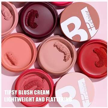 Matte Cream Blush, 9 Colors Lightweight, Long Lasting, and Natural Flush Makeup for Cheeks (08)