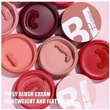 Matte Cream Blush, 9 Colors Lightweight, Long Lasting, and Natural Flush Makeup for Cheeks (08)