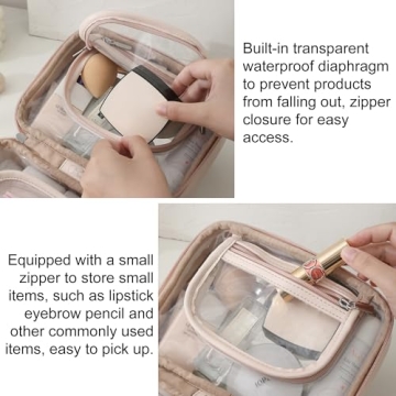 Veki Waterproof Makeup Bag TSA Approved Large Capacity