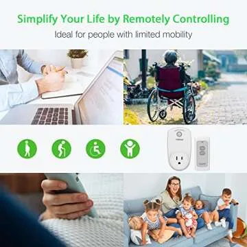 Convenient TESSAN Remote Control Outlet for Home Lighting