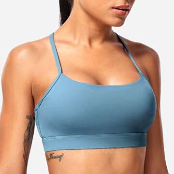 YOREO Naomi Sports Bra with Stylish Y-Back Design