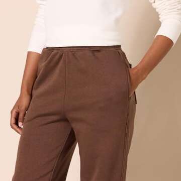 Amazon Essentials Women's Relaxed Jogger (Available in Plus Size), Deep Brown, X-Small
