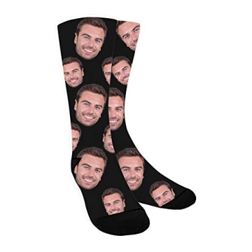 ShineSand Custom Face Socks - Personalized Funny Crew Socks for Gifts