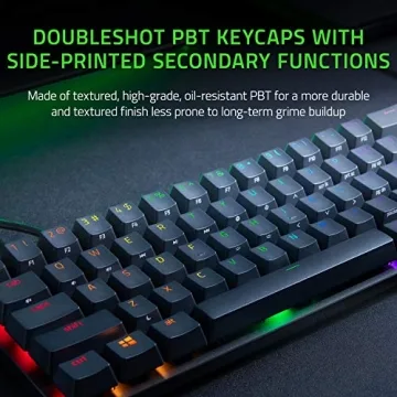 Razer Huntsman Mini 60% Gaming Keyboard: Fast Keyboard Switches - Clicky Optical Switches - Chroma RGB Lighting - PBT Keycaps - Onboard Memory - Snap Tap - Black
