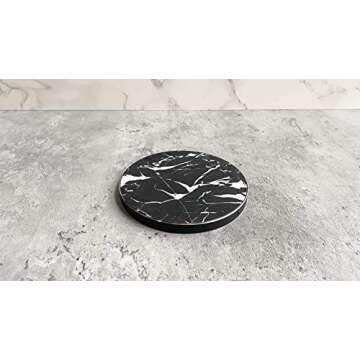 Black Genuine Marble Wireless Charger
