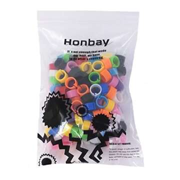 Honbay 200pcs Reusable 8mm Bird Leg Bands for Easy ID