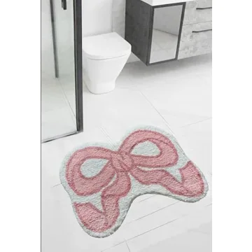 Luxape Bow Rug - Bow Shaped Rug - Handmade & Premium- 30in (75cm) - Uno Reverse Rug - Designer Rugs - Aesthetic Room Decor - Cute Room Decor Coquette bathmat Rug
