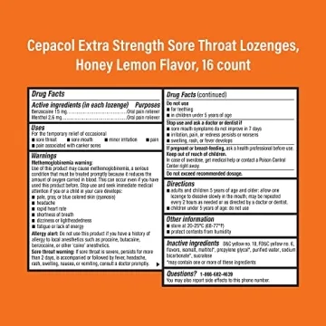 Cepacol Honey Lemon Sore Throat Lozenges - Maximum Numbing Relief