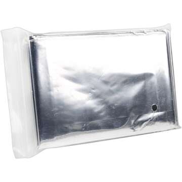 Urgent First Aid Solar Emergency Blanket 84" x 52" Mylar Thermal Emergency Space Blanket: Survival Essential for Camping & Preparedness | Keep one in Your First aid kit, Desk, Backpack, car, etc.