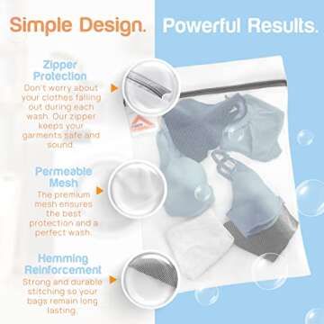 InsideSmarts Premium Mesh Laundry Bags Set for Delicates