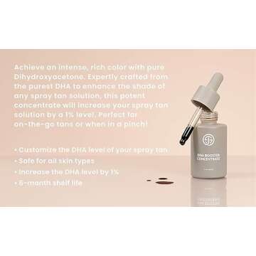 SJOLIE DHA Booster Drops (50% DHA) - Sunless Tanning Additive Bronzing Drops for Spray Tan Solution ...