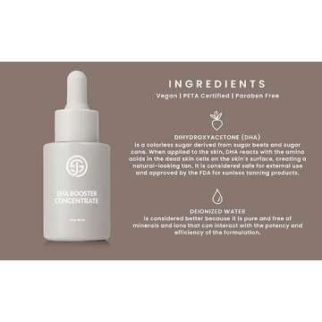 SJOLIE DHA Booster Drops (50% DHA) - Sunless Tanning Additive Bronzing Drops for Spray Tan Solution - 1oz