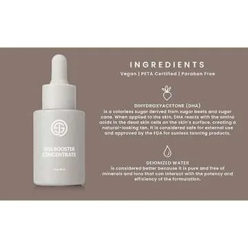 SJOLIE DHA Booster Drops (50% DHA) - Sunless Tanning Additive Bronzing Drops for Spray Tan Solution - 1oz