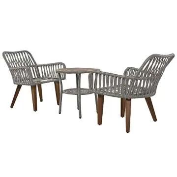 Elegant 3-Piece Patio Bistro Set for Outdoor Seating
