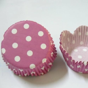 Lucky Star Pink Polka Dot Muffin Cupcake Liners 100 pcs
