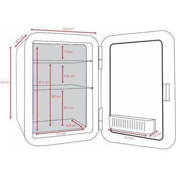 Cooluli 10L Mini Fridge Portable Cooler Warmer for Anywhere