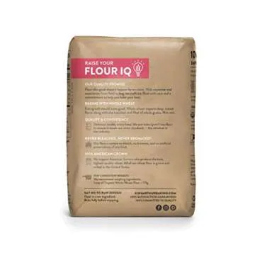 King Arthur, 100% Organic Whole Wheat Flour, 100% Whole Grain, Non-GMO Project Verified, 2 Pounds (Pack of 12)