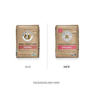 King Arthur, 100% Organic Whole Wheat Flour, 100% Whole Grain, Non-GMO Project Verified, 2 Pounds (Pack of 12)