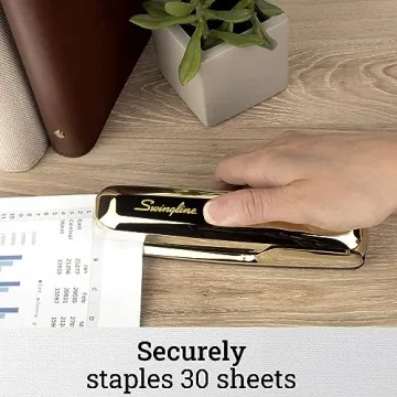 Swingline 747 Stapler - 30 Sheets Capacity, Gold Metal