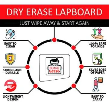 Board Geeks Mini Whiteboard for Kids - Durable & Fun
