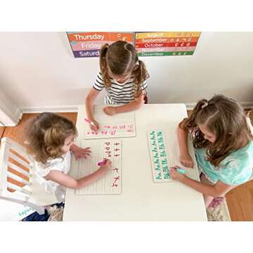 Board Geeks 1 Small Dry Erase Board for Kids - White Board for Kids | Individual Dry Erase Board for Kids - Portable Kids Mini Whiteboard | Double Sided Small White Boards | Lined and Plain, 9"x12"