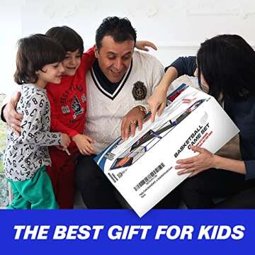 BESTKID BALL Arcade Basketball Hoop Game - Indoor Basketball Hoop for Kids - Exciting Arcade Games for Kids - Ideal Basement Toys for Active Indoor Sports Play - Endless Entertainment - Blue Single