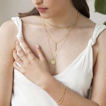 S.J JEWELRY 12 Constellations Zodiac Necklace Women's Simple Delicate 14K Gold Filled Coin Pendant Personalized Birthday Gifts Handmade Disc Chokers Necklace-NK-Gemini