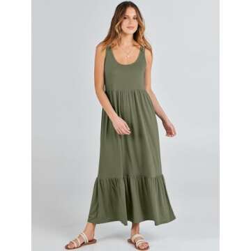 ANRABESS Women's Summer Sleeveless Maxi Sundress - Stylish & Versatile Beach Dress in Royal Blue