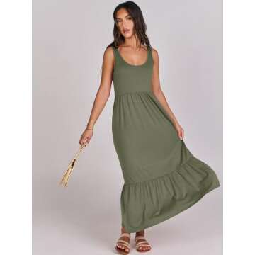 ANRABESS Women's Summer Maxi Sundress - Comfy and Chic
