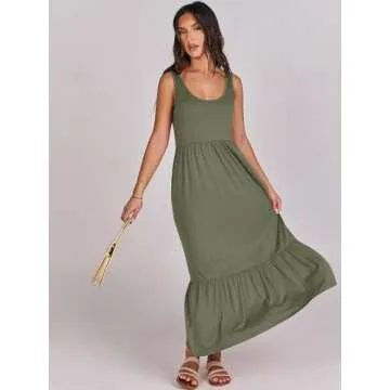 ANRABESS Women's Summer Maxi Sundress - Comfy and Chic