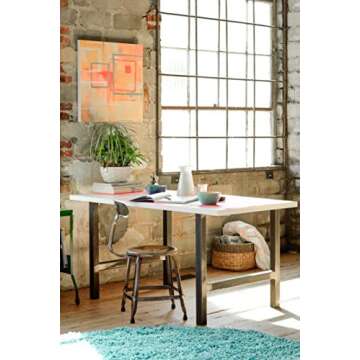 Heavy-Duty H-Frame Tube Steel Leg - Perfect for DIY Coffee Table & Bench - 100% Made in USA from Rec...