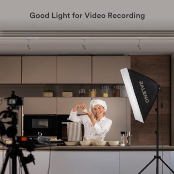 RALENO Softbox Lighting Kit with LED Bulbs for Photographers
