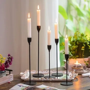 Elegant Black Candlestick Holders for Home Events
