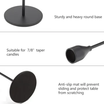 Elegant Black Candlestick Holders for Home Events