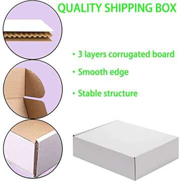 20Pack 12x9x4 Shipping Boxes, Corrugated Cardboard Mailing Box for Small Business, Tab Locking Malier Box for Literature Packing