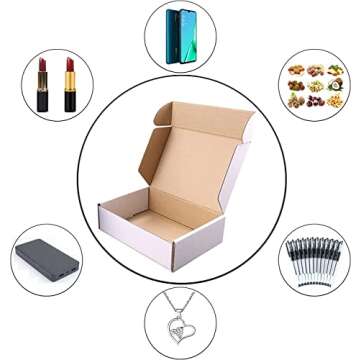 20Pack 12x9x4 Shipping Boxes, Corrugated Cardboard Mailing Box for Small Business, Tab Locking Malier Box for Literature Packing