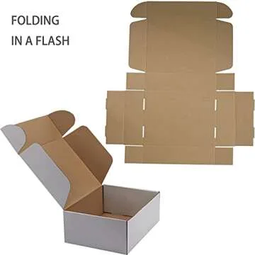20Pack 12x9x4 Shipping Boxes, Corrugated Cardboard Mailing Box for Small Business, Tab Locking Malier Box for Literature Packing