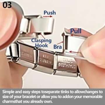 Papasgix Italian Charm Bracelet Set with Custom Charms