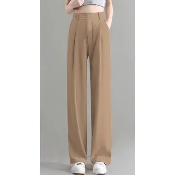 Betusline Women's Wide Leg High Waisted Office Pants