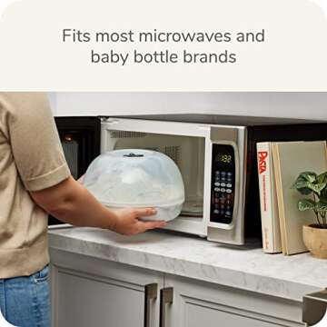 NUK Micro Express Microwave Baby Bottle and Accessory Sterilizer, a Fast & Effective Sterilization, Using Natural Steam