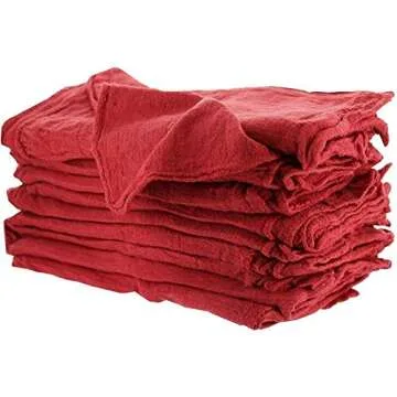 Shop Towels Red-Commercial/Industrial B Grade MHF brand - 1000 piece box - NEW 100% Cotton
