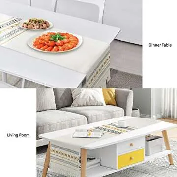 Elegant Crochet Lace Table Runner with Tassels for Dining