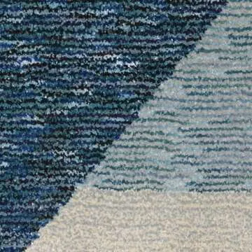 Style Haven Stephan Modern Art-Deco Inspired Blue Area Rug 5'3" X 7'3" 5' x 8' Indoor Bedroom Rectangle